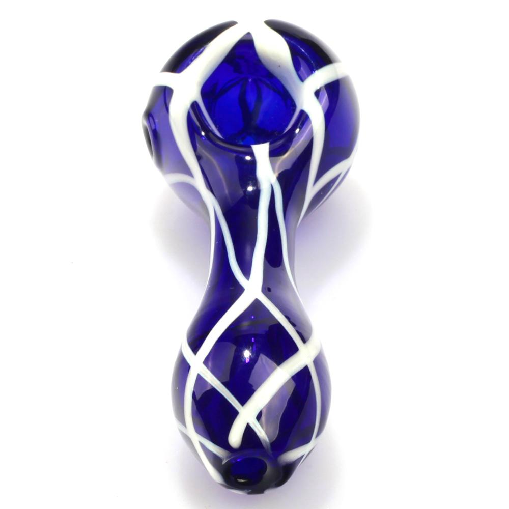 Handmade_Blue_Glass_Pipe_with_White_Stripes_3_7cd93454-cdeb-4472-83cb-34ee3c5992d7 Blue Glass Pipe White Stripes | Weed Bowls For Sale | Free NZ Shipping