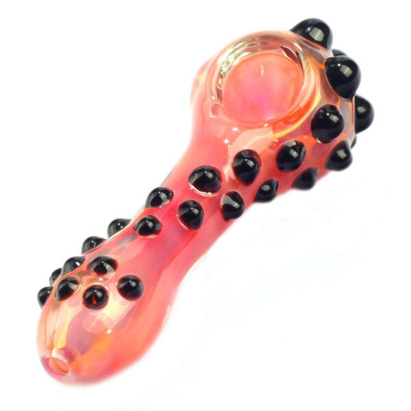 Handmade Glass Pipe Black Marbles Grip | Pipes For Sale |Free NZ Shipping