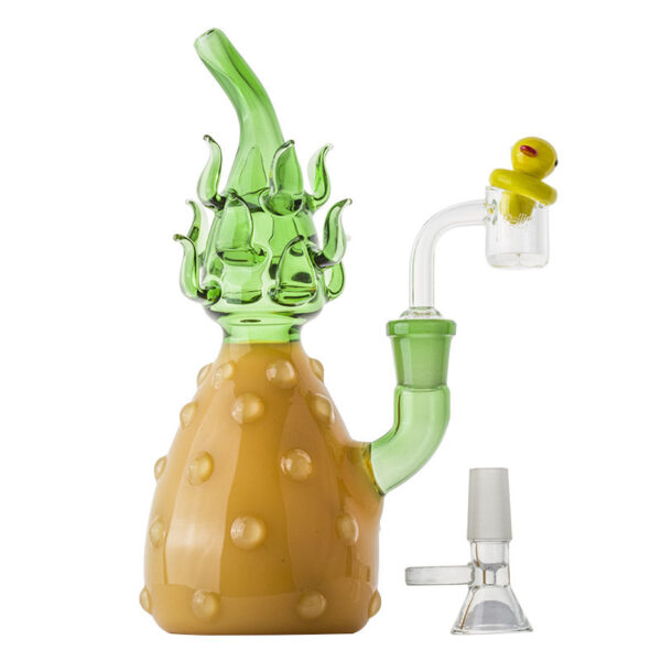 Heady Glass Pineapple Theme Bong Set w/Quartz Banger | Free NZ Shipping