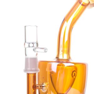Heady Orange Glass Bong Set w/ Quartz Banger and Carb Cap | For Sale