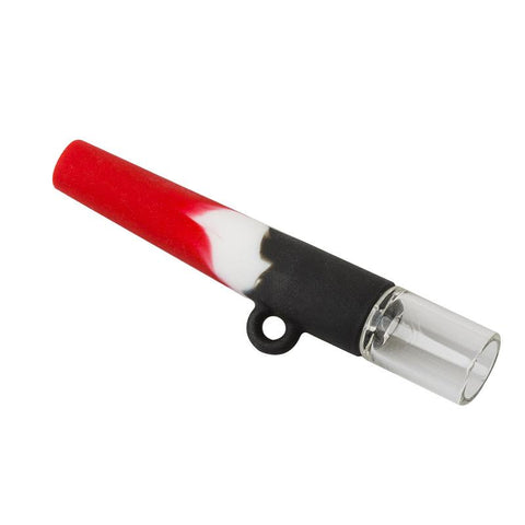 Heady Pattern Pipe w/ Silicone Pipe Glass Chillum Set | Free NZ Shipping