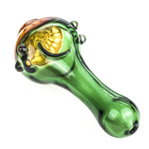Honeycomb Green Glass Spoon Pipe  Pot Pipes For Sale  Free NZ Shipping