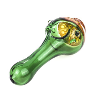Honeycomb Green Glass Spoon Pipe  Pot Pipes For Sale  Free NZ Shipping