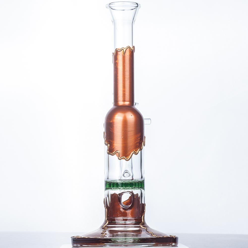 9" Straight Tube Honeycomb Bong | Glass Bongs For Sale | Free NZ Shipping
