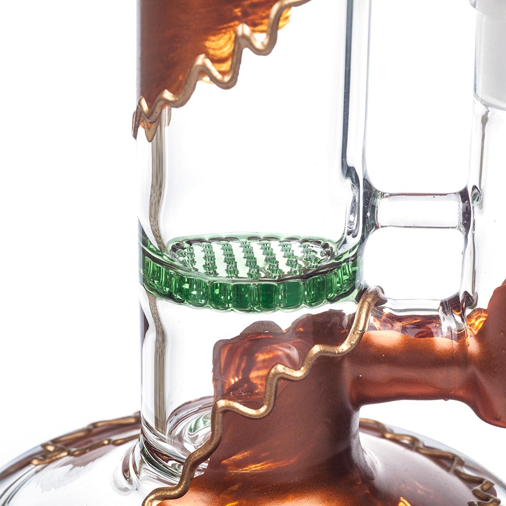 9" Straight Tube Honeycomb Bong | Glass Bongs For Sale | Free NZ Shipping