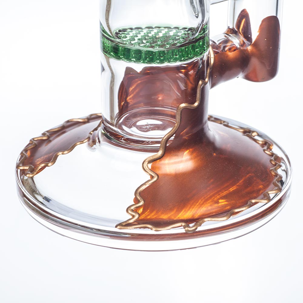 9" Straight Tube Honeycomb Bong | Glass Bongs For Sale | Free NZ Shipping