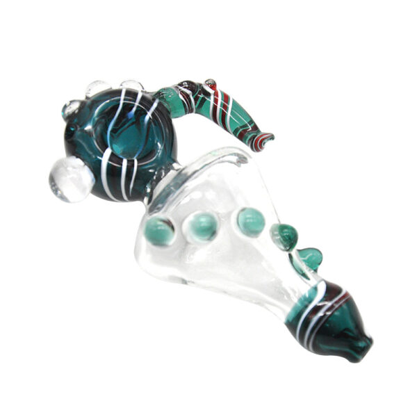 Horn Glass Pot Pipe w/ Marbles | Weed Bowls For Sale | Free NZ Shipping