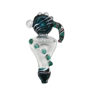 Horn Glass Pot Pipe w/ Marbles | Weed Bowls For Sale | Free NZ Shipping