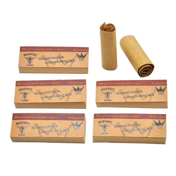 Hornet Natural Rolling Paper Filter Tip 5 Booklets  Free NZ Shipping
