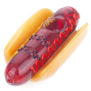 Hot Dog Pipe | Glass Smoking Hand Pipes For Sale | Free NZ Shipping