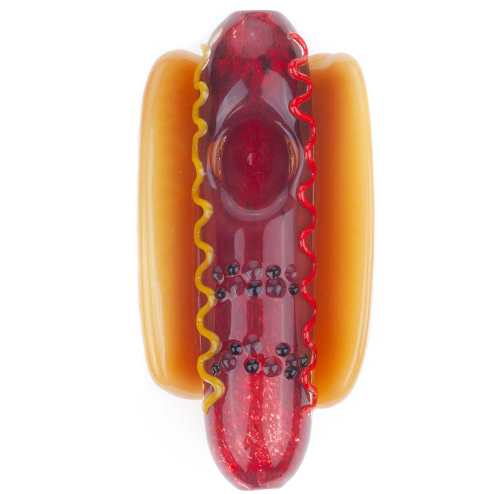 Hot Dog Pipe | Glass Smoking Hand Pipes For Sale | Free NZ Shipping
