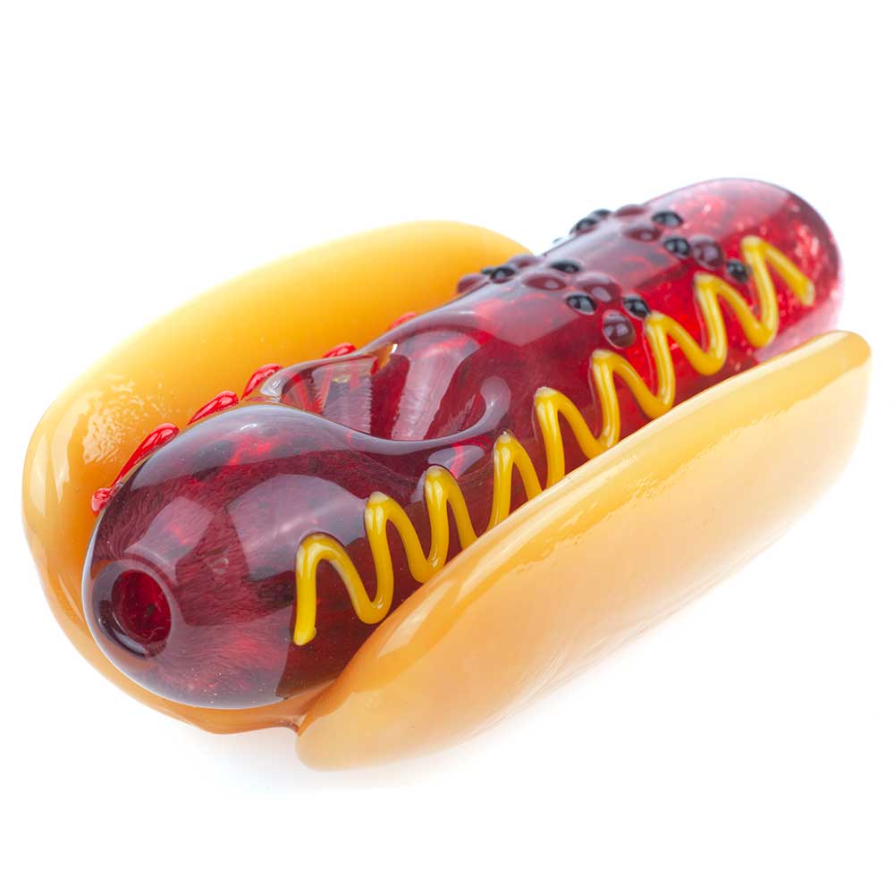 Hot Dog Pipe | Glass Smoking Hand Pipes For Sale | Free NZ Shipping