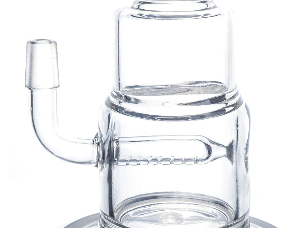 Down Stem In line Diffuser Pyramid Glass Bong/Dab Rig | Free NZ Shipping
