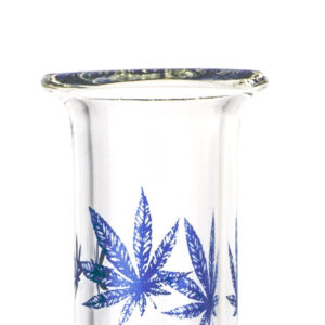Leaf Print Glass Beaker Bong  Best Smoke Shop Online  Free NZ Shipping