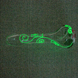 Lotus Pattern Glow-In-The-Dark Glass Pipe For Sale | Free NZ Shipping
