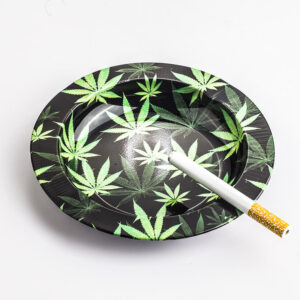 Marijuana Leaf Tin Ashtray | Smoke Ashtrays For Sale | Free NZ Shipping