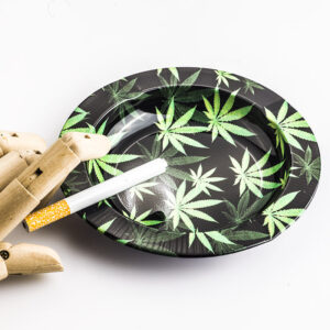 Marijuana Leaf Tin Ashtray | Smoke Ashtrays For Sale | Free NZ Shipping