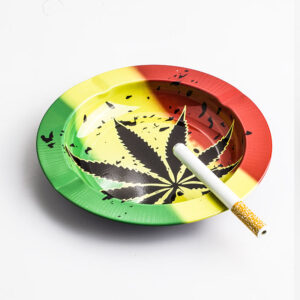 Marijuana Leaf Tin Ashtray | Smoke Ashtrays For Sale | Free NZ Shipping
