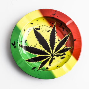 Marijuana Leaf Tin Ashtray | Smoke Ashtrays For Sale | Free NZ Shipping