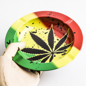 Marijuana Leaf Tin Ashtray | Smoke Ashtrays For Sale | Free NZ Shipping