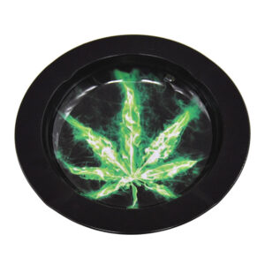 Marijuana Leaf Tin Ashtray | Smoke Ashtrays For Sale | Free NZ Shipping