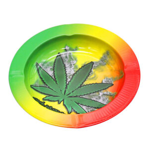 Marijuana Leaf Tin Ashtray | Smoke Ashtrays For Sale | Free NZ Shipping