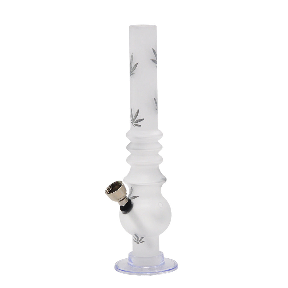 8" Weed Logo Bong | Acrylic Water Pipes For Sale | Free NZ Shipping