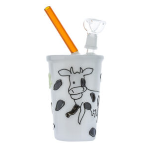 Milk Cup Theme Glass Bong/Dab Rig For Sale | 420 Gifts | Free NZ Shipping
