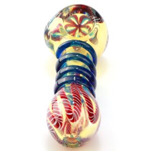 Spiral Glass Orbs Glass Pipe | Unique Pipes For Sale | Free NZ Shipping