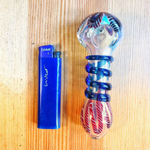 Spiral Glass Orbs Glass Pipe | Unique Pipes For Sale | Free NZ Shipping