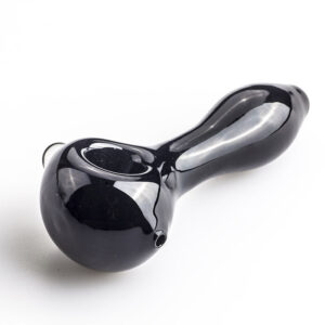 Mini Black Glass Pipe w Marble  Weed Bowls For Sale  Free NZ Shipping