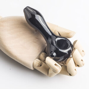 Mini Black Glass Pipe w Marble  Weed Bowls For Sale  Free NZ Shipping
