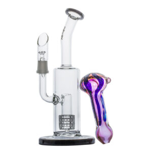 Mini Matrix Perc Dab Rig and Fumed Color Changing Spoon Pipe Set | PB