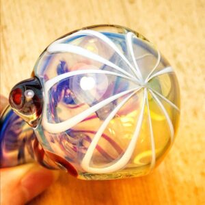 Mini Fumed Glass Skinny Spoon Pipe w/ Swirl Pattern | Free NZ Shipping