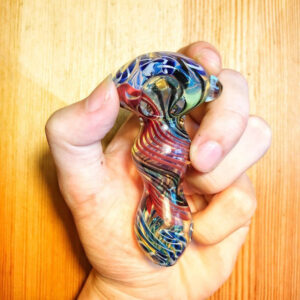 Mini Spiral Glass Spoon Pipe w/ Maria Rings For Sale | Free NZ Shipping