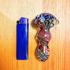 Mini Spiral Glass Spoon Pipe w/ Maria Rings For Sale | Free NZ Shipping
