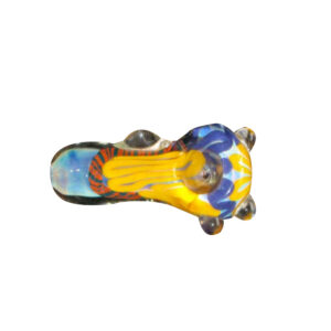 Multi-Color Glass Pipe w/ Marble | Weed Bowls For Sale | Free NZ Shipping