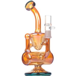 Orange Heady Recycler Dab Rig Set w/ Quartz Banger and Carb Cap | PB