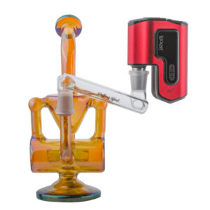 Orange Recycler Dab Rig w/ Lookah Q7 Electric Dab Nail Set For Sale