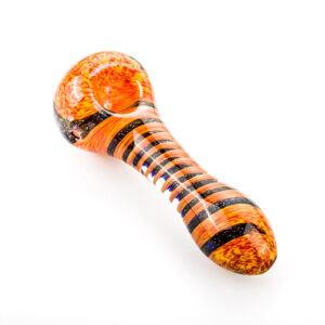Orange Spiral Pattern Glass Pipe  Weed Bowls For Sale  Free NZ Shipping