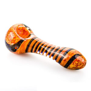 Orange Spiral Pattern Glass Pipe  Weed Bowls For Sale  Free NZ Shipping