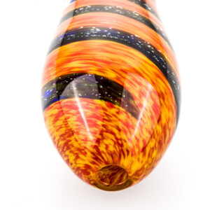Orange Spiral Pattern Glass Pipe  Weed Bowls For Sale  Free NZ Shipping