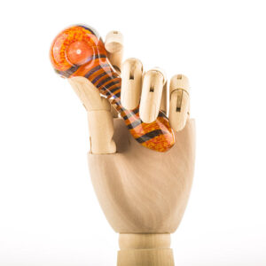 Orange Spiral Pattern Glass Pipe  Weed Bowls For Sale  Free NZ Shipping