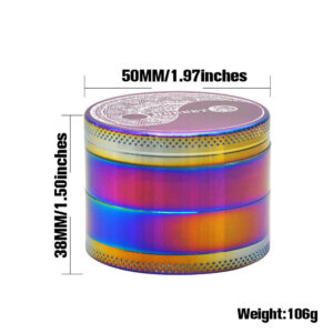 Rainbow Aluminium Alloy Herb Grinder 4 Piece For Sale | Free NZ Shipping