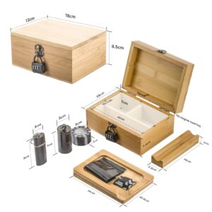 PUFFING BIRD Bamboo Stash Box Kit w/ Combination Lock | Free NZ Shipping
