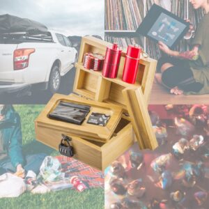 PUFFING BIRD Bamboo Stash Box Kit w/ Combination Lock | Free NZ Shipping