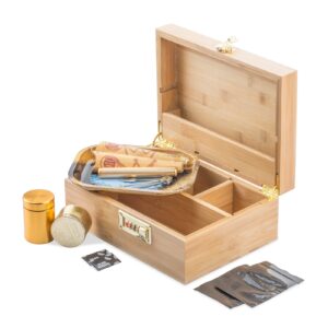 PUFFING BIRD Bamboo Storage Stash Box Combo with Combination Lock | PB