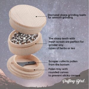 PUFFING BIRD Bamboo Storage Stash Box Combo with Combination Lock | PB
