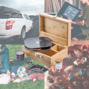 PUFFING BIRD Bamboo Storage Stash Box Combo with Combination Lock | PB