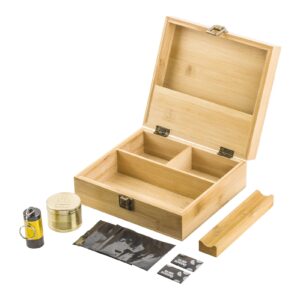 PUFFING BIRD Large Wooden Stash Box Combo Kit with Lock | PB Stash Box
